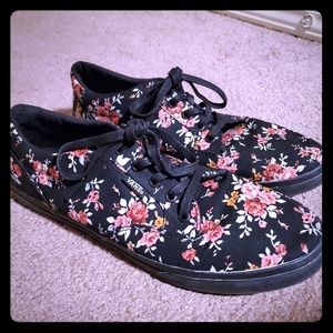 Van's Floral lace up shoe size 10